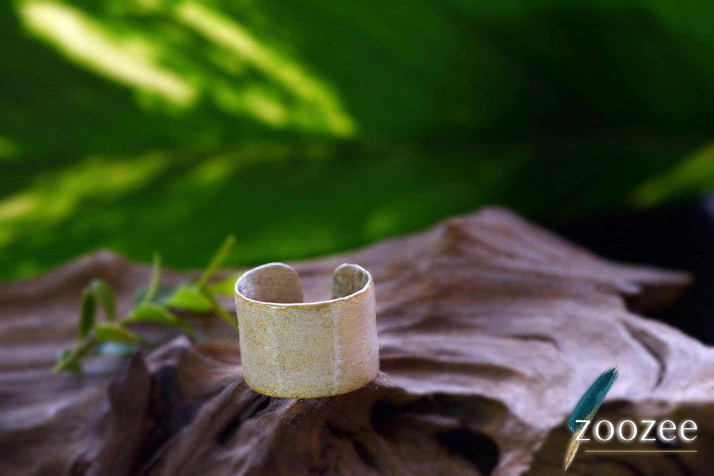 Handpainted Metal Ring Abstract Alpaca Jewellery Contemporary Artistic Statement Wearable Focus Greece