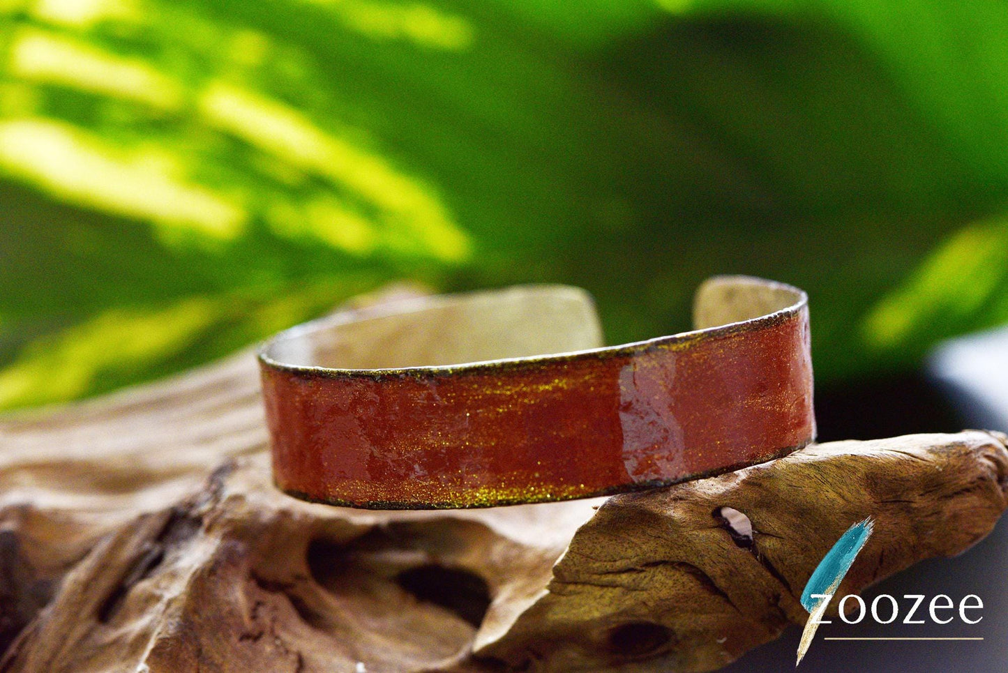 Handpainted Alpaca Cuff Bracelet – Abstract Minimalist Wearable Art, Made in Greece