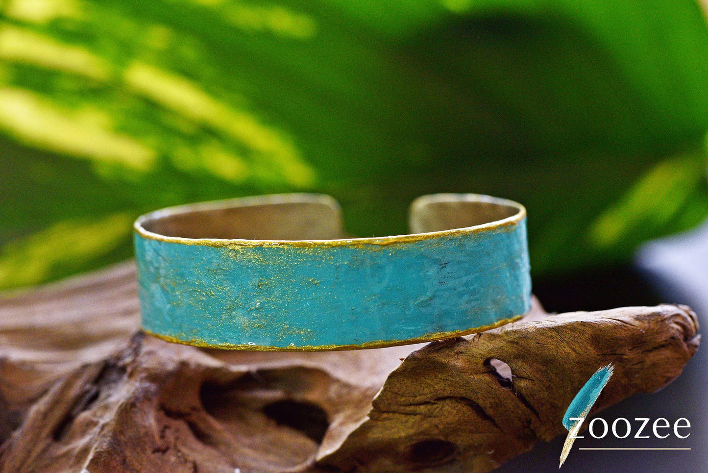 Handpainted Alpaca Cuff Bracelet – Abstract Wearable Art, Made in Greece